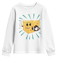 Funny Cheese Head Football Player Sports Gift Idea Youth Sweatshirt - Wonder Print Shop