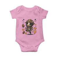Football Lover Baby Onesie Cute Dairy Cow Playing Football - Wonder Print Shop