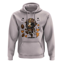 Football Lover Hoodie Cute Dairy Cow Playing Football - Wonder Print Shop