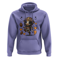 Football Lover Hoodie Cute Dairy Cow Playing Football - Wonder Print Shop