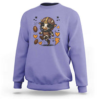 Football Lover Sweatshirt Cute Dairy Cow Playing Football - Wonder Print Shop