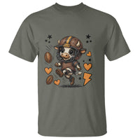 Football Lover T Shirt Cute Dairy Cow Playing Football - Wonder Print Shop