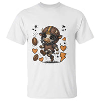 Football Lover T Shirt Cute Dairy Cow Playing Football - Wonder Print Shop