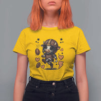 Football Lover T Shirt For Women Cute Dairy Cow Playing Football - Wonder Print Shop