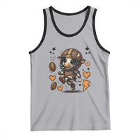 Football Lover Tank Top Cute Dairy Cow Playing Football - Wonder Print Shop