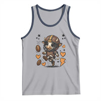 Football Lover Tank Top Cute Dairy Cow Playing Football - Wonder Print Shop