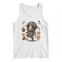 Football Lover Tank Top Cute Dairy Cow Playing Football - Wonder Print Shop