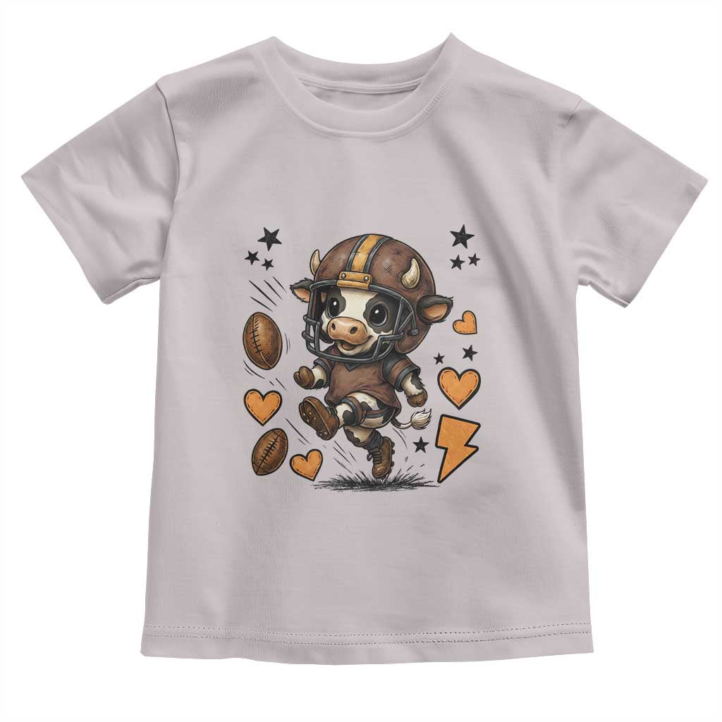 Football Lover Toddler T Shirt Cute Dairy Cow Playing Football - Wonder Print Shop