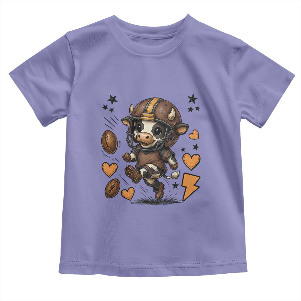 Football Lover Toddler T Shirt Cute Dairy Cow Playing Football - Wonder Print Shop