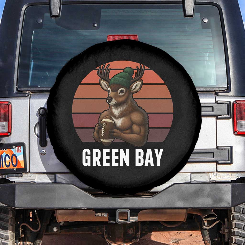 Deer Green Bay Football Spare Tire Cover Retro Vintage Style - Wonder Print Shop