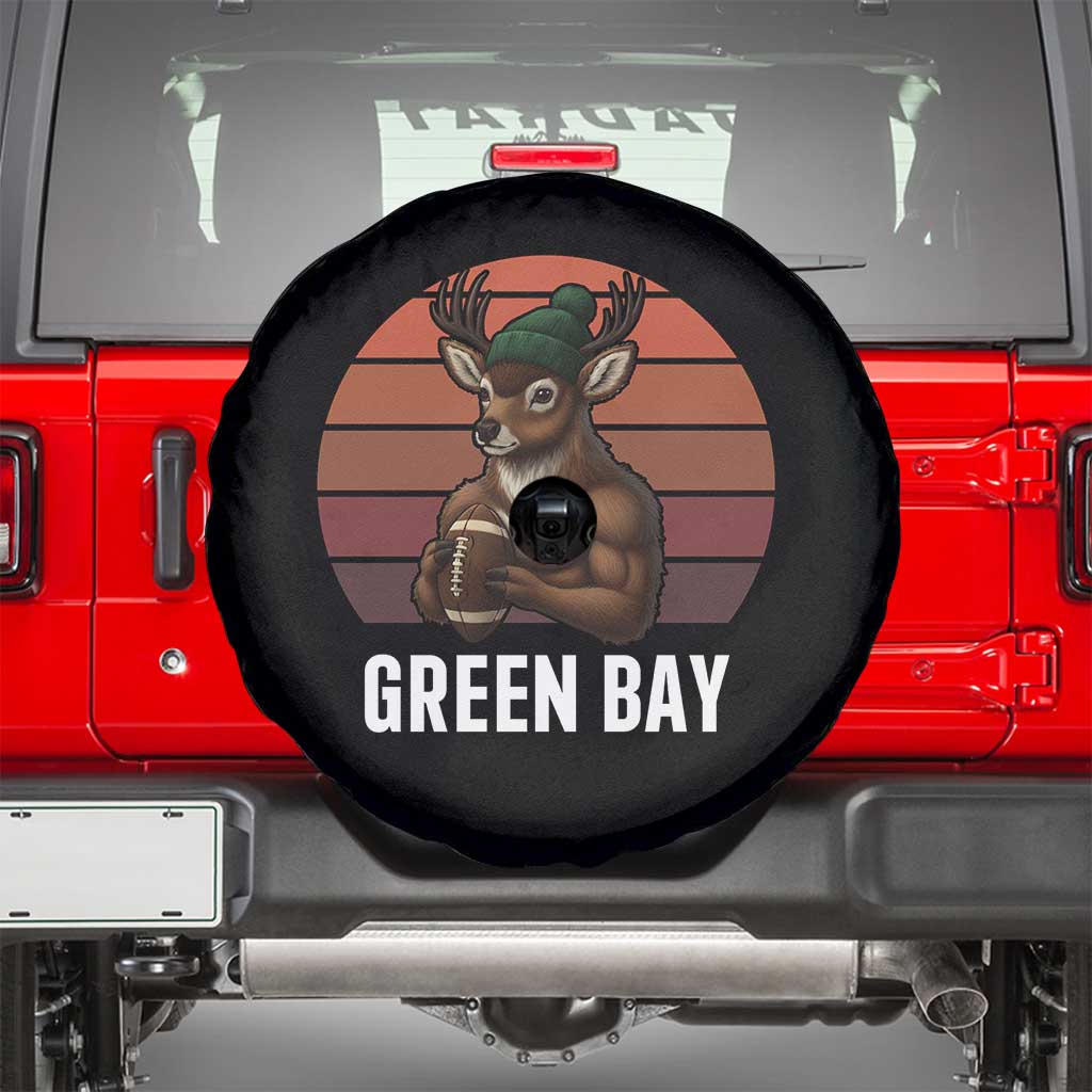 Deer Green Bay Football Spare Tire Cover Retro Vintage Style - Wonder Print Shop