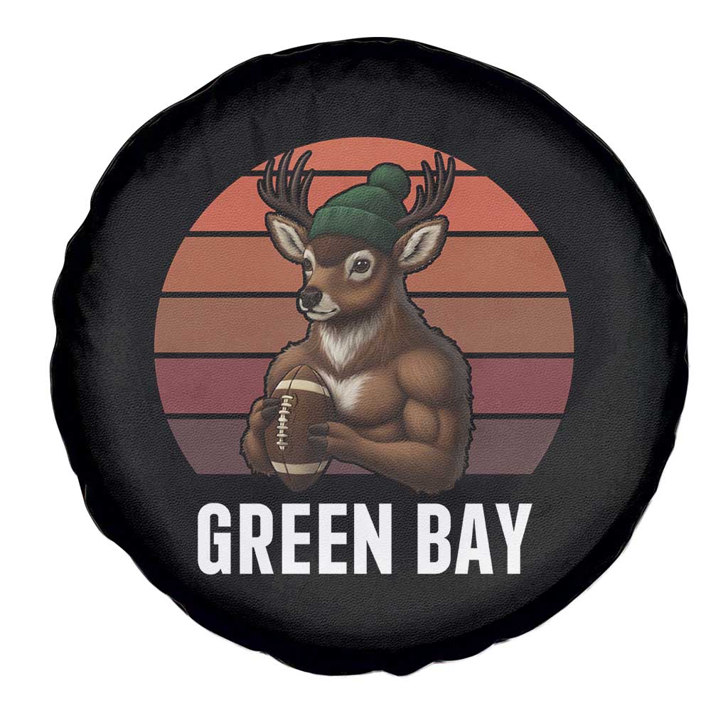 Deer Green Bay Football Spare Tire Cover Retro Vintage Style - Wonder Print Shop