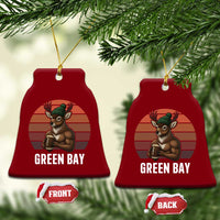 Deer Green Bay Football Ceramic Ornament Retro Vintage Style - Wonder Print Shop