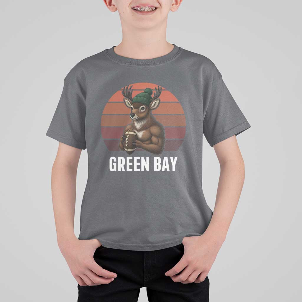 Deer Green Bay Football T Shirt For Kid Retro Vintage Style - Wonder Print Shop