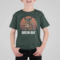 Deer Green Bay Football T Shirt For Kid Retro Vintage Style - Wonder Print Shop