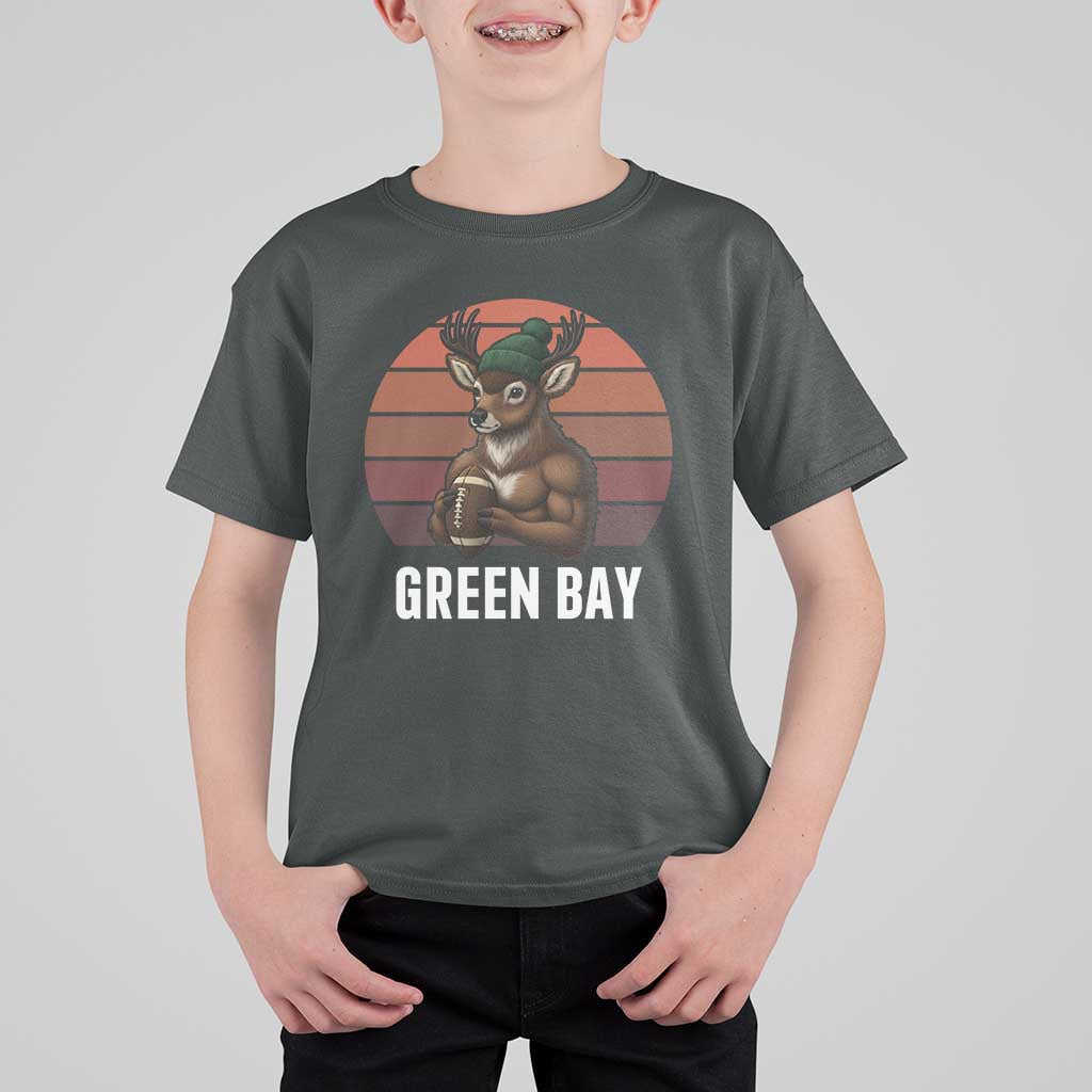 Deer Green Bay Football T Shirt For Kid Retro Vintage Style - Wonder Print Shop