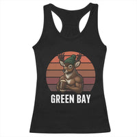 Deer Green Bay Football Racerback Tank Top Retro Vintage Style - Wonder Print Shop