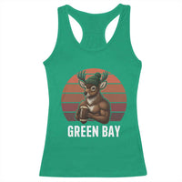 Deer Green Bay Football Racerback Tank Top Retro Vintage Style - Wonder Print Shop