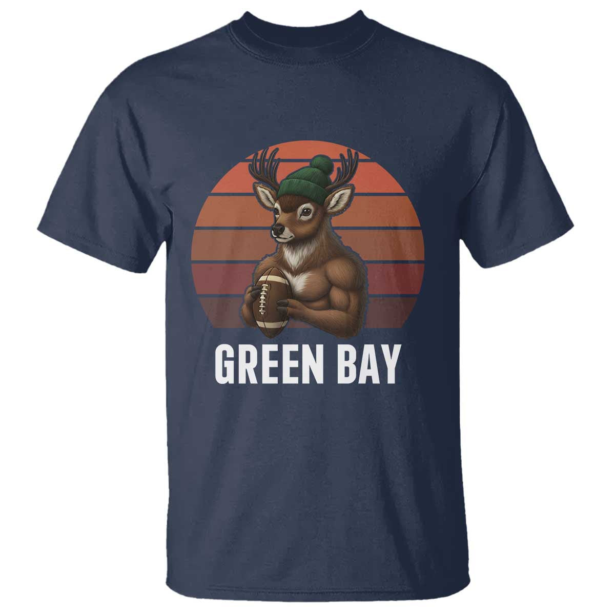 Deer Green Bay Football T Shirt Retro Vintage Style - Wonder Print Shop