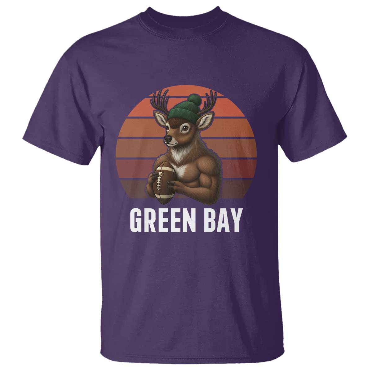 Deer Green Bay Football T Shirt Retro Vintage Style - Wonder Print Shop