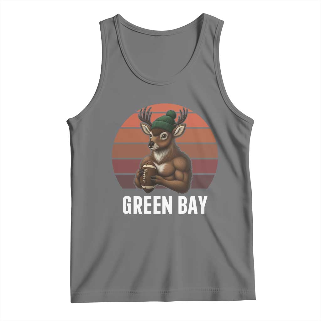 Deer Green Bay Football Tank Top Retro Vintage Style - Wonder Print Shop