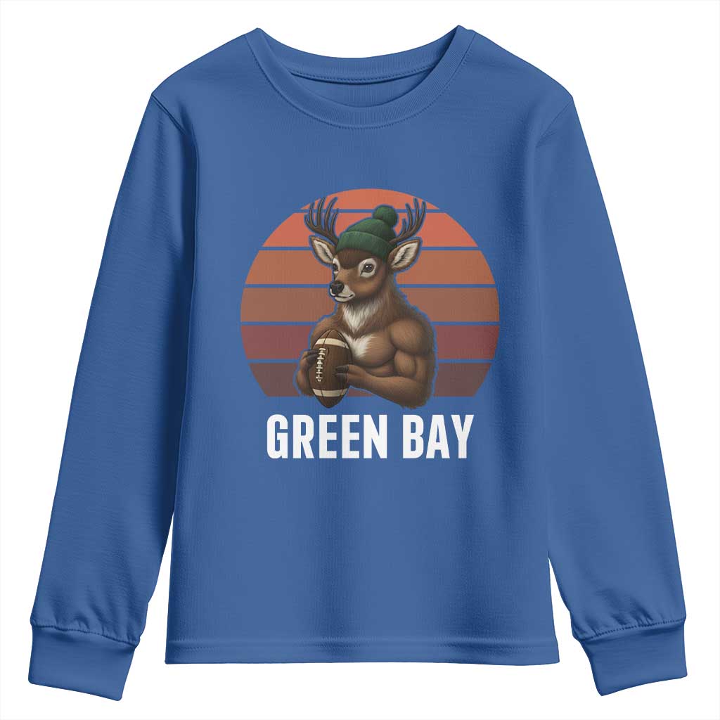 Deer Green Bay Football Youth Sweatshirt Retro Vintage Style - Wonder Print Shop