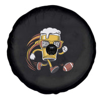Funny Beer Mug Playing Football Spare Tire Cover Team Supporter Green Bay Gift - Wonder Print Shop