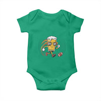 Funny Beer Mug Playing Football Baby Onesie Team Supporter Green Bay Gift - Wonder Print Shop