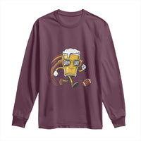 Funny Beer Mug Playing Football Long Sleeve Shirt Team Supporter Green Bay Gift - Wonder Print Shop