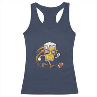 Funny Beer Mug Playing Football Racerback Tank Top Team Supporter Green Bay Gift - Wonder Print Shop