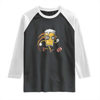 Funny Beer Mug Playing Football Raglan Shirt Team Supporter Green Bay Gift - Wonder Print Shop