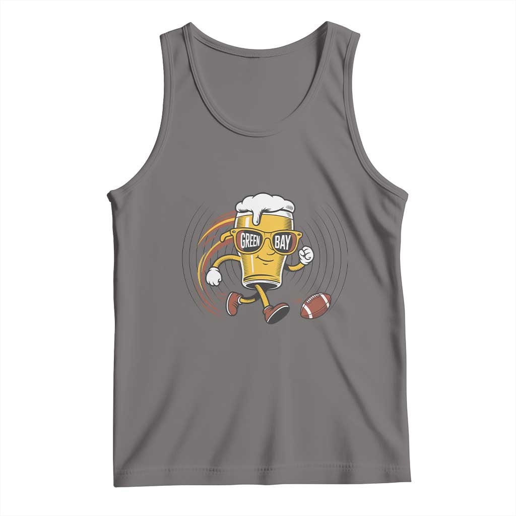 Funny Beer Mug Playing Football Tank Top Team Supporter Green Bay Gift - Wonder Print Shop