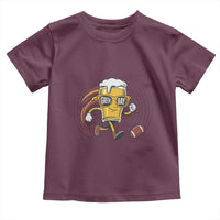 Funny Beer Mug Playing Football Toddler T Shirt Team Supporter Green Bay Gift - Wonder Print Shop
