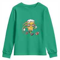 Funny Beer Mug Playing Football Youth Sweatshirt Team Supporter Green Bay Gift - Wonder Print Shop