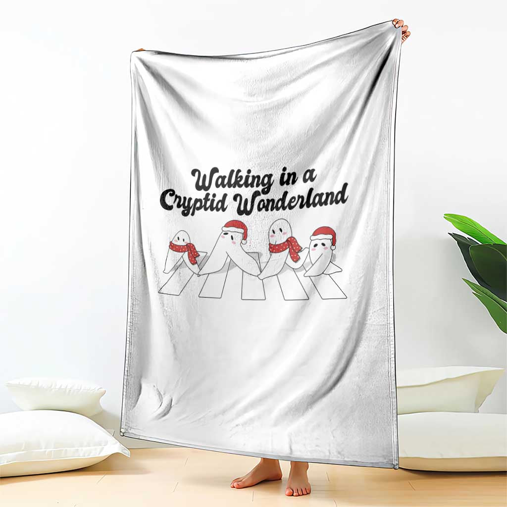 Funny Fresno Nightcrawlers Christmas Gift Throw Blanket Walking In A Cryptid Wonderland - Wonder Print Shop