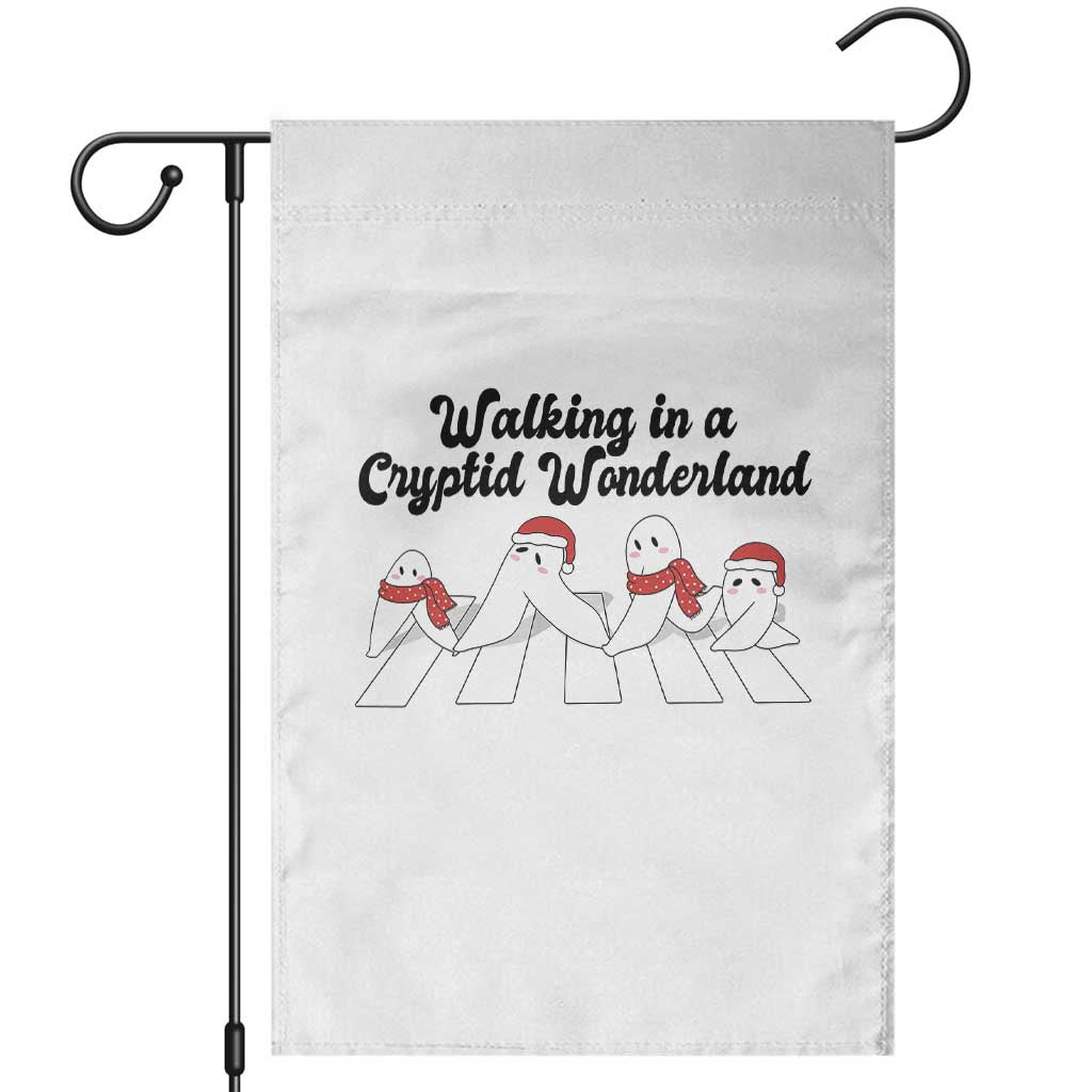 Funny Fresno Nightcrawlers Christmas Gift Garden Flag Walking In A Cryptid Wonderland - Wonder Print Shop