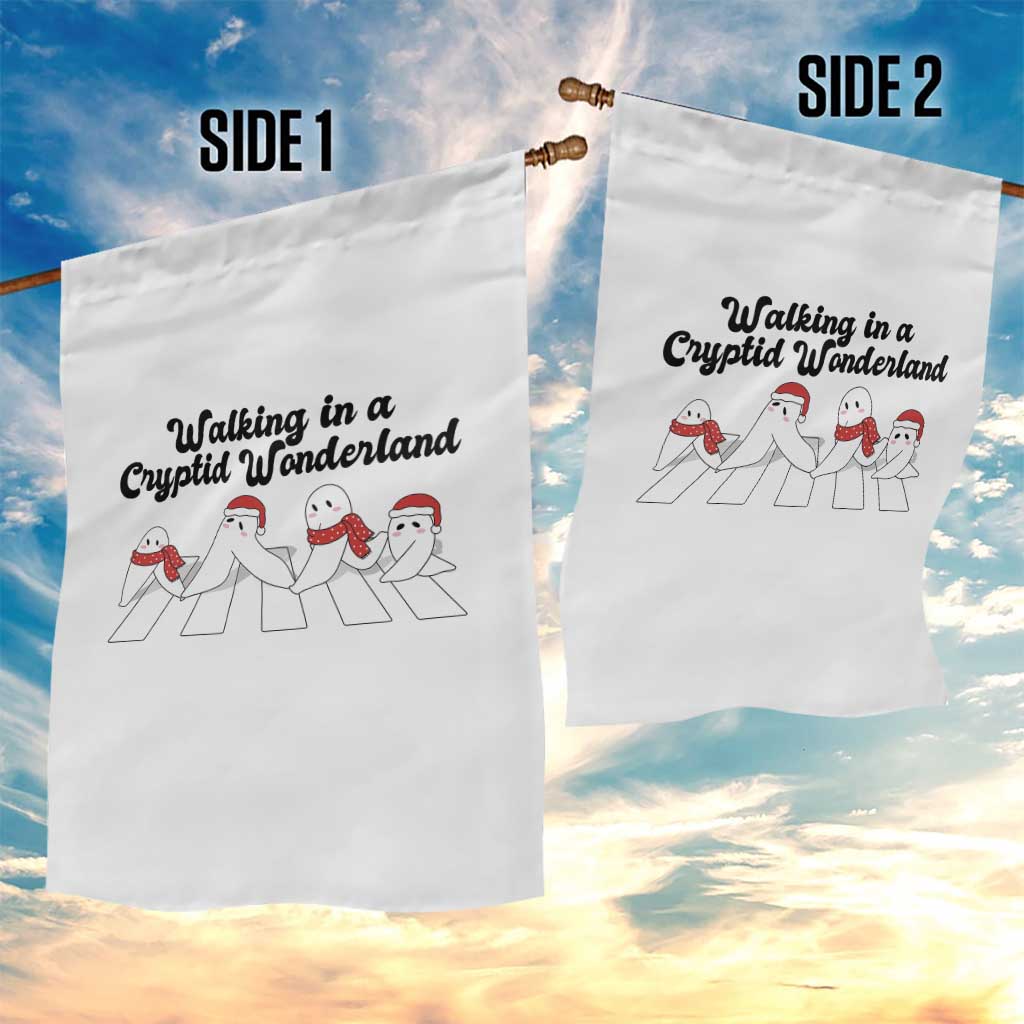 Funny Fresno Nightcrawlers Christmas Gift Garden Flag Walking In A Cryptid Wonderland - Wonder Print Shop