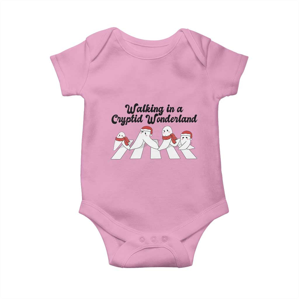 Funny Fresno Nightcrawlers Christmas Gift Baby Onesie Walking In A Cryptid Wonderland - Wonder Print Shop