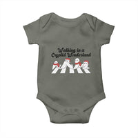 Funny Fresno Nightcrawlers Christmas Gift Baby Onesie Walking In A Cryptid Wonderland - Wonder Print Shop