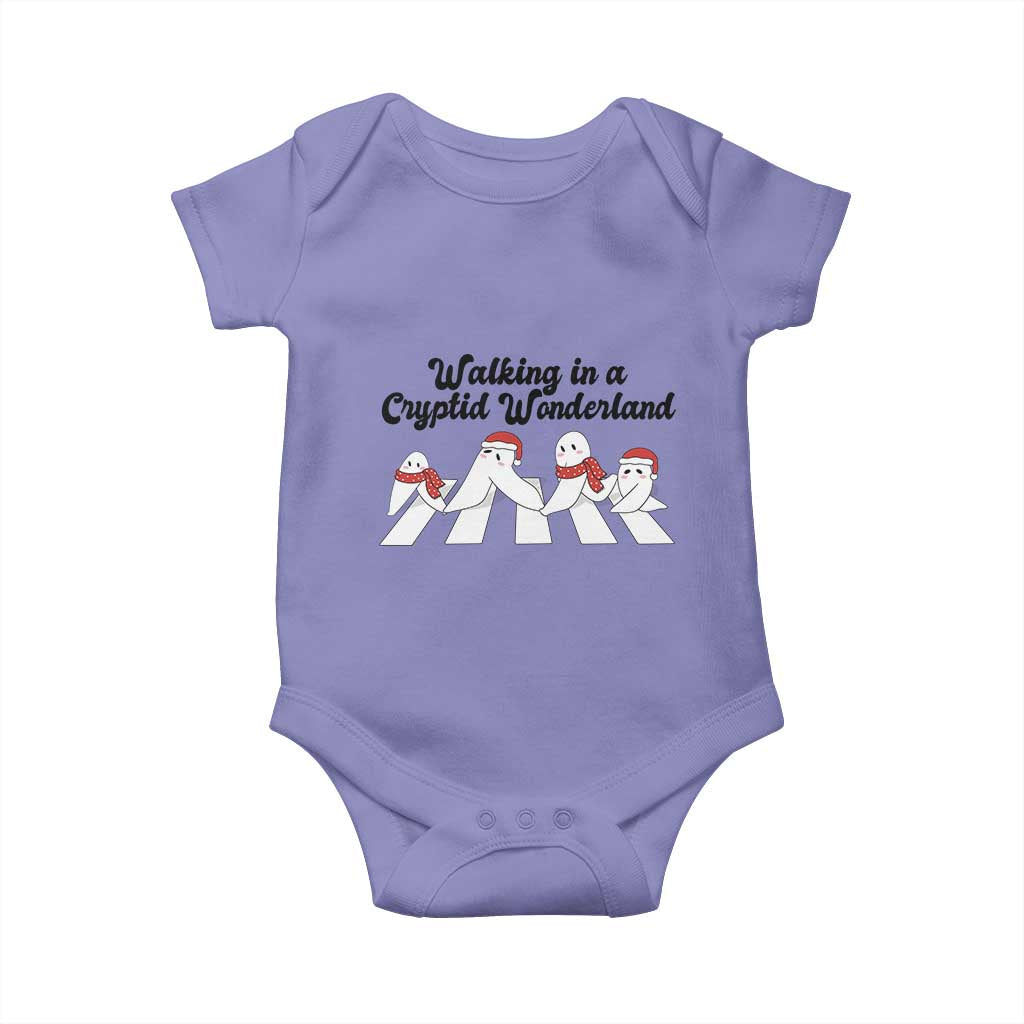Funny Fresno Nightcrawlers Christmas Gift Baby Onesie Walking In A Cryptid Wonderland - Wonder Print Shop