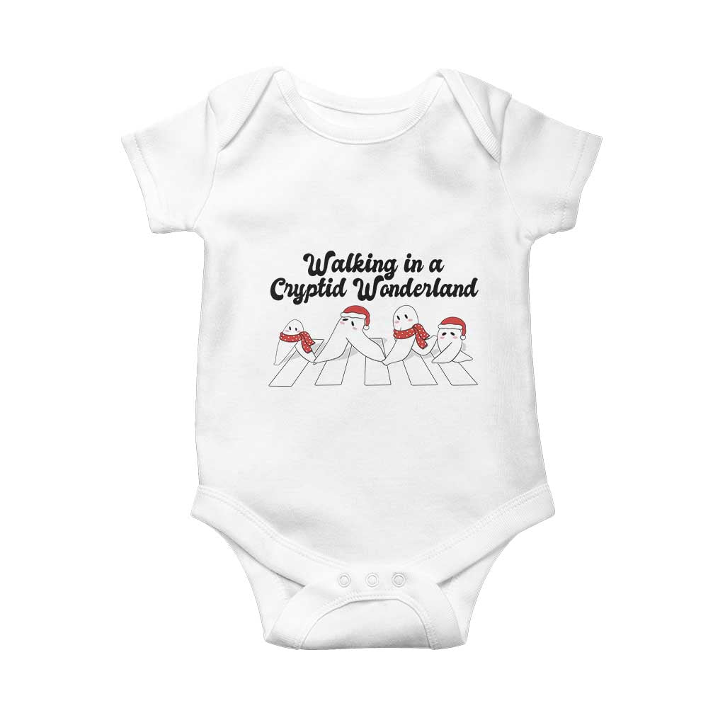 Funny Fresno Nightcrawlers Christmas Gift Baby Onesie Walking In A Cryptid Wonderland - Wonder Print Shop