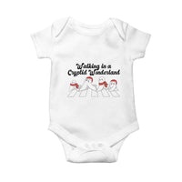 Funny Fresno Nightcrawlers Christmas Gift Baby Onesie Walking In A Cryptid Wonderland - Wonder Print Shop