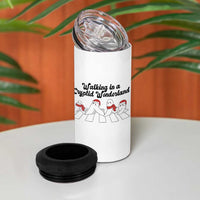 Funny Fresno Nightcrawlers Christmas Gift 4 in 1 Can Cooler Tumbler Walking In A Cryptid Wonderland - Wonder Print Shop