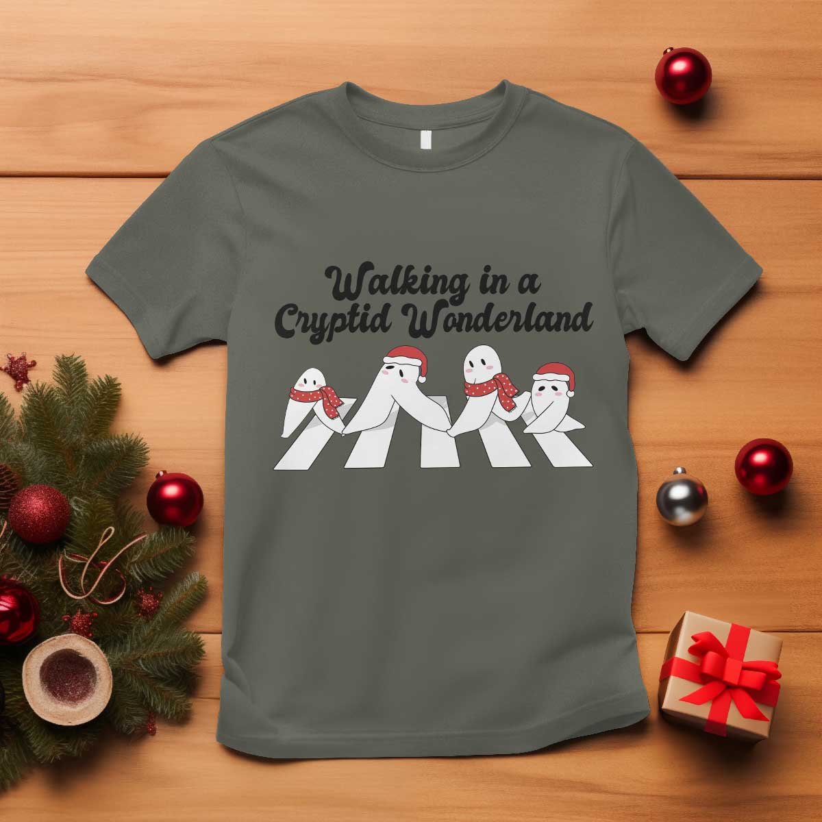 Funny Fresno Nightcrawlers Christmas Gift T Shirt Walking In A Cryptid Wonderland - Wonder Print Shop