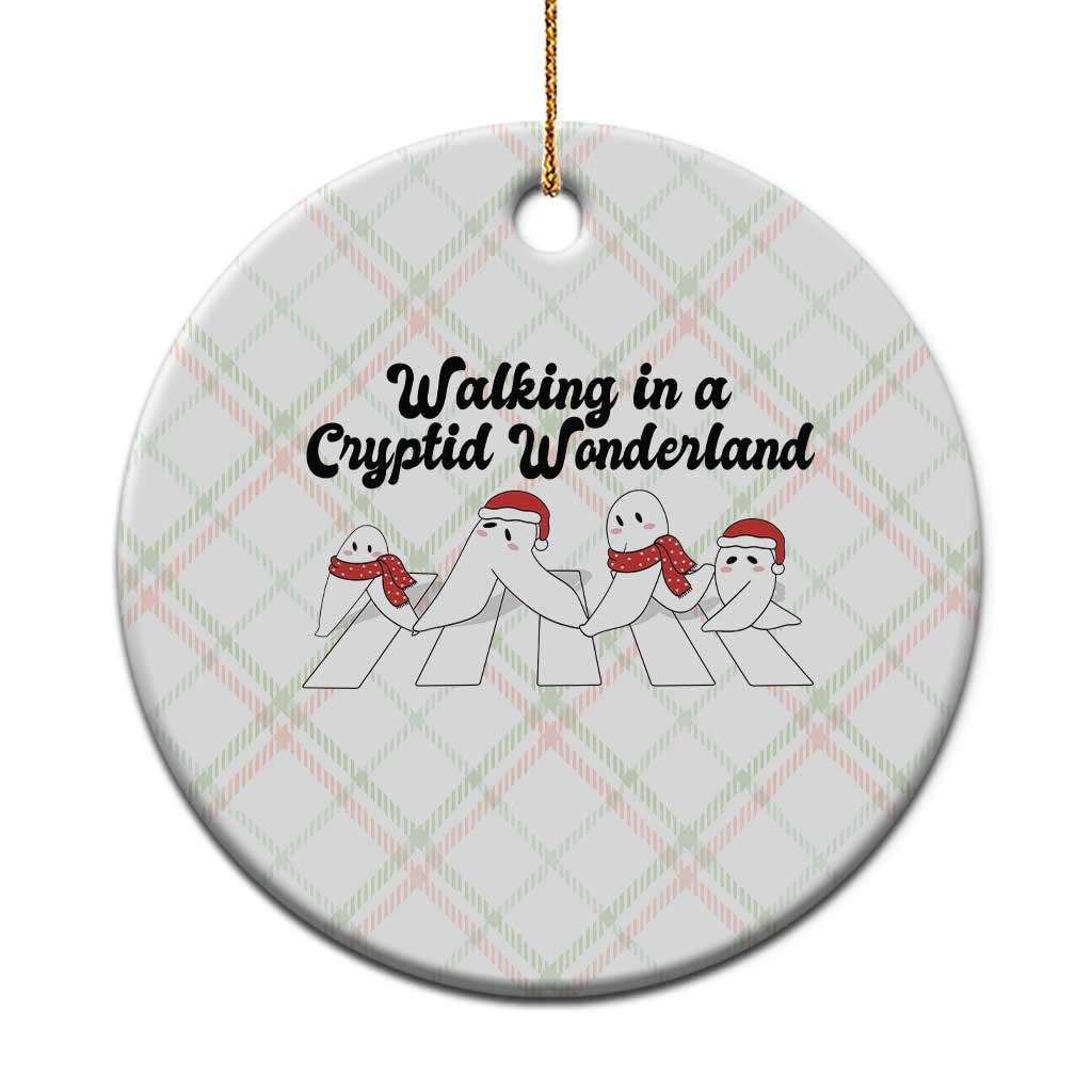 Funny Fresno Nightcrawlers Christmas Gift Ceramic Ornament Walking In A Cryptid Wonderland - Wonder Print Shop