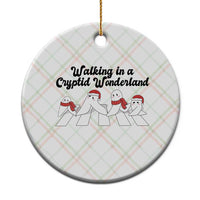 Funny Fresno Nightcrawlers Christmas Gift Ceramic Ornament Walking In A Cryptid Wonderland - Wonder Print Shop