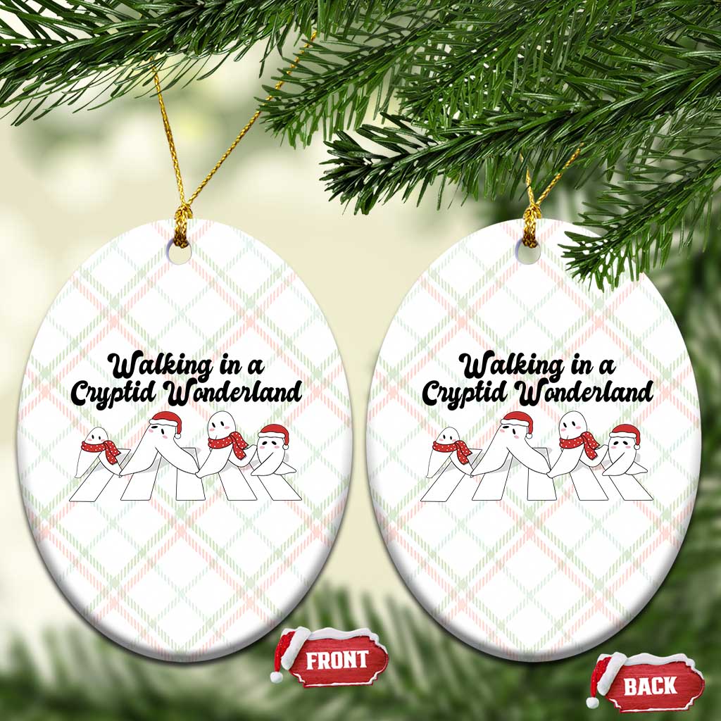 Funny Fresno Nightcrawlers Christmas Gift Ceramic Ornament Walking In A Cryptid Wonderland - Wonder Print Shop