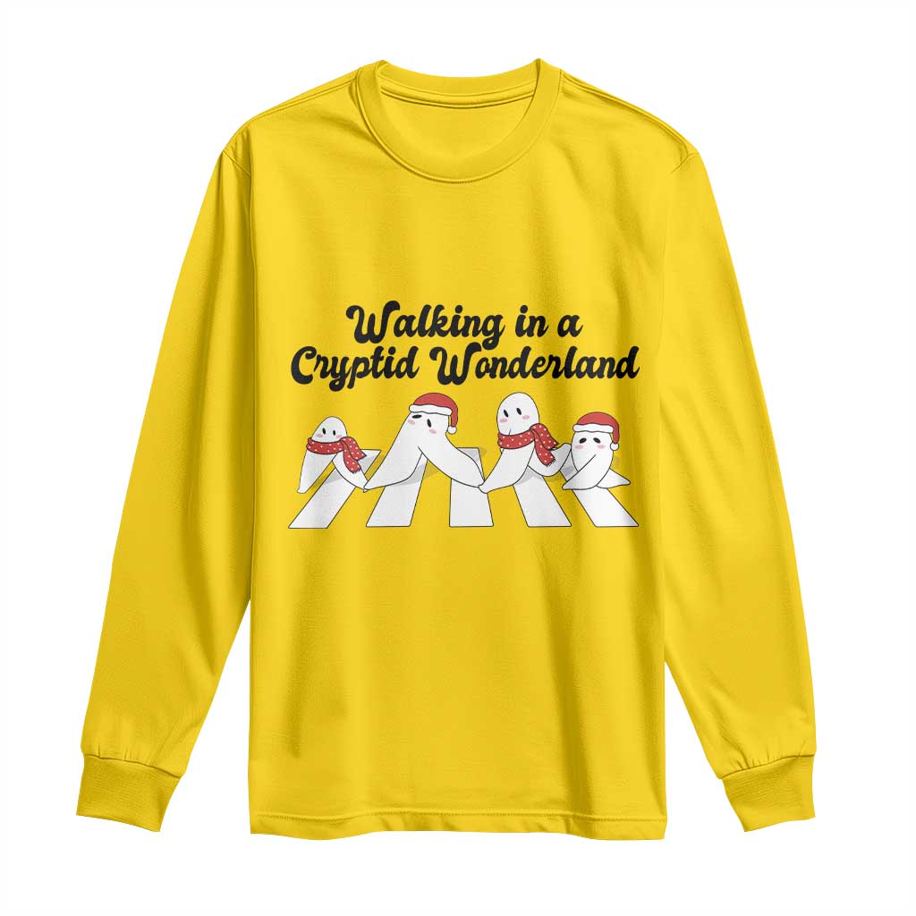 Funny Fresno Nightcrawlers Christmas Gift Long Sleeve Shirt Walking In A Cryptid Wonderland - Wonder Print Shop