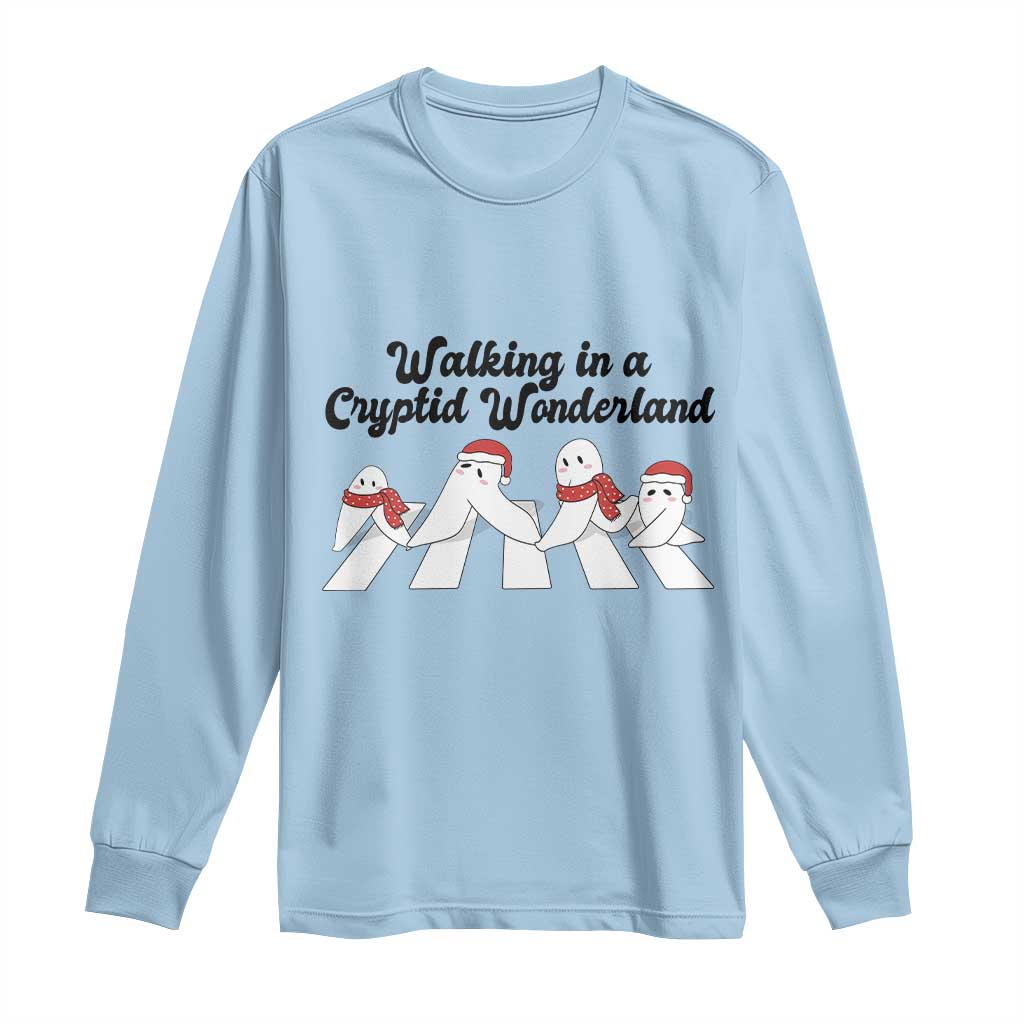 Funny Fresno Nightcrawlers Christmas Gift Long Sleeve Shirt Walking In A Cryptid Wonderland - Wonder Print Shop