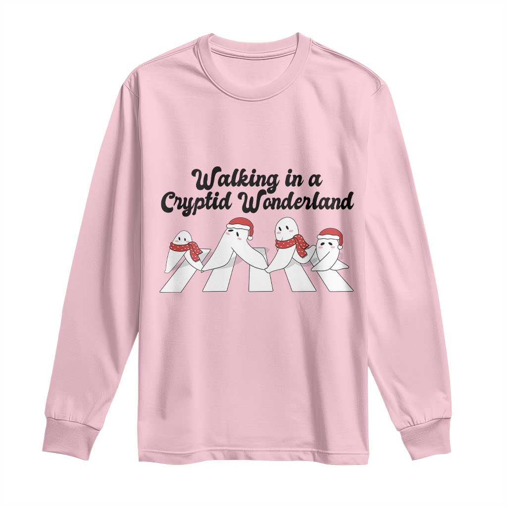 Funny Fresno Nightcrawlers Christmas Gift Long Sleeve Shirt Walking In A Cryptid Wonderland - Wonder Print Shop